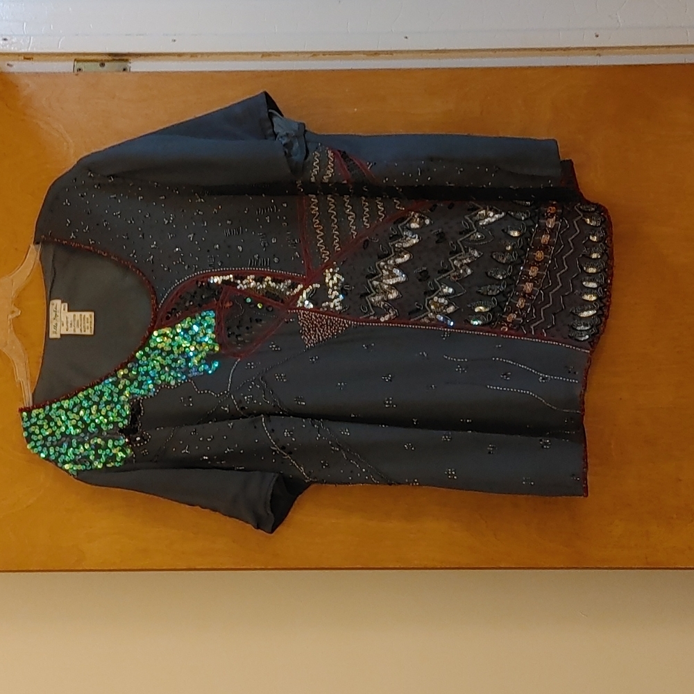 Plus size catalog exclusive (Ulla Popken), size 28/30, Polyester crepe w/sequins